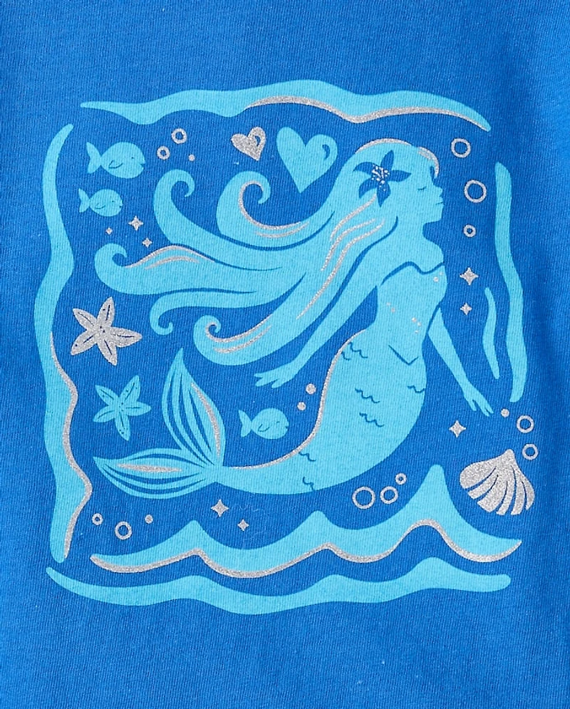 Baby And Toddler Girls Mermaid Graphic Tee