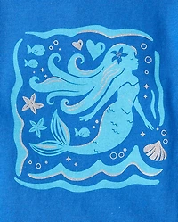 Baby And Toddler Girls Mermaid Graphic Tee