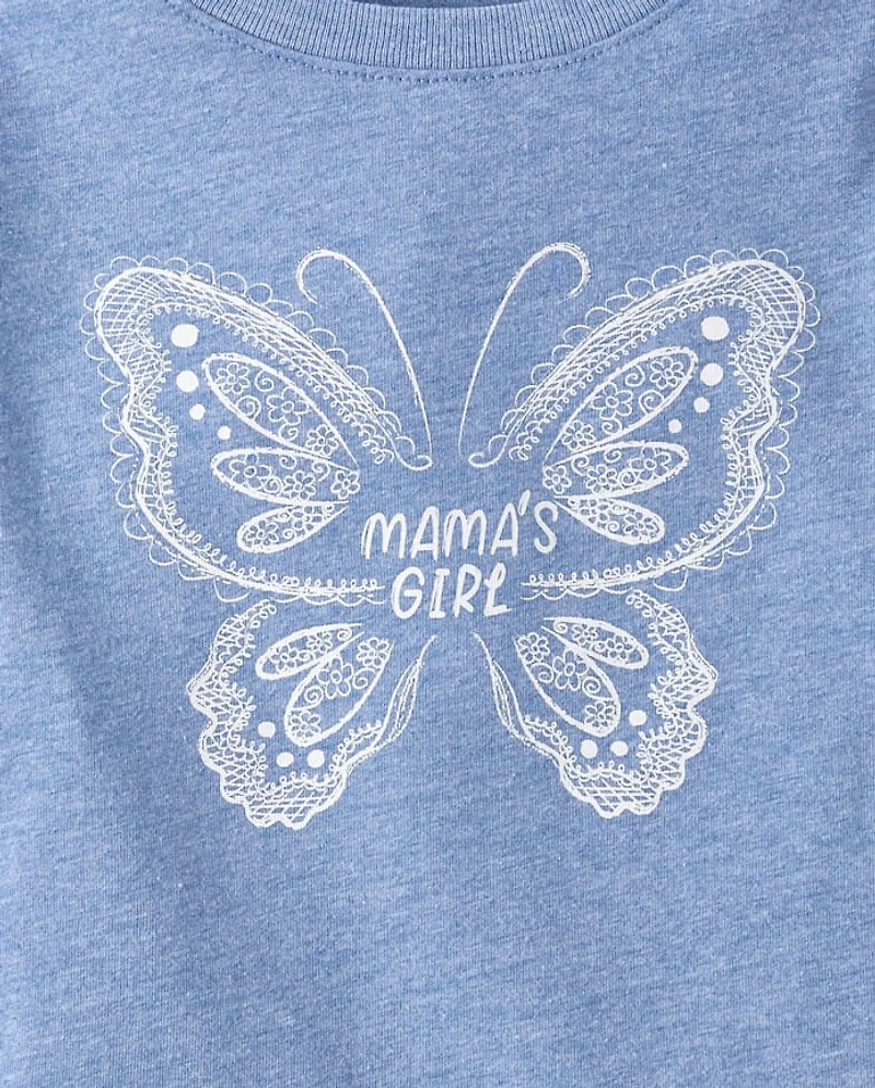 T-shirt à motif papillon pour bébés et petites filles