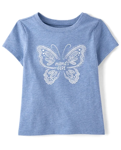 Baby And Toddler Girls Butterfly Graphic Tee