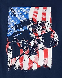 Boys Americana Monster Truck Graphic Tee