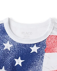 Boys American Flag Graphic Tee