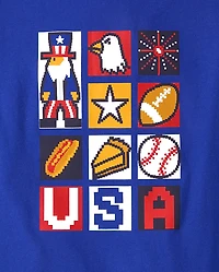 Boys USA Pixel Graphic Tee