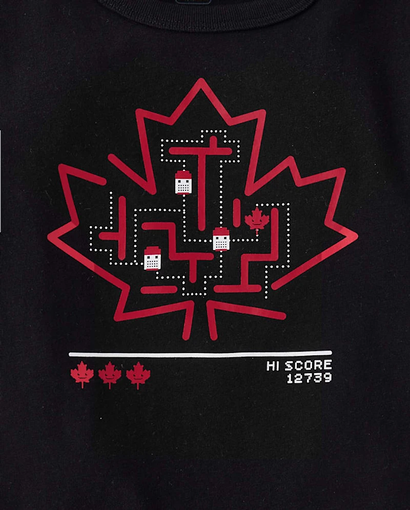 Boys Canadian Flag Graphic Tee