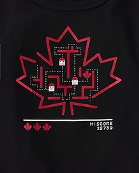 Boys Canadian Flag Graphic Tee