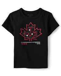 Boys Canadian Flag Graphic Tee