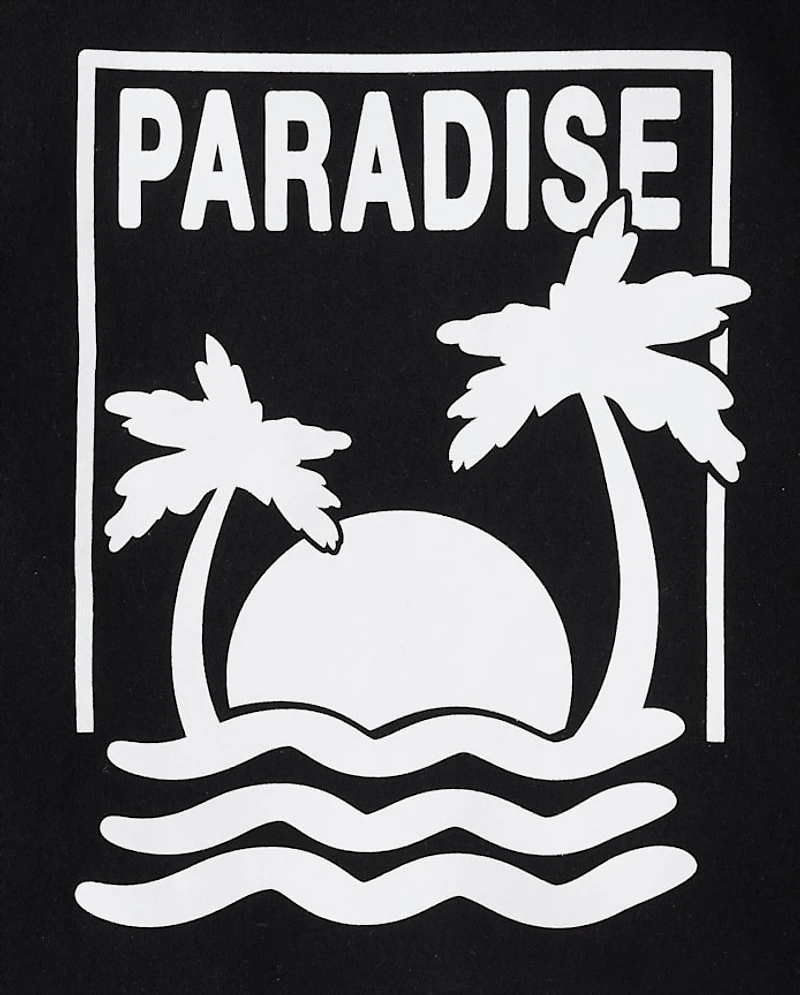 Girls Paradise Relaxed Cropped Graphic Tee