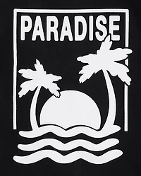 Girls Paradise Relaxed Cropped Graphic Tee