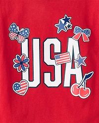 Girls USA Icons Graphic Tee