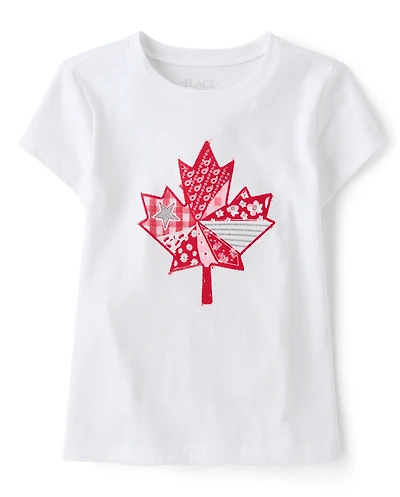 Girls Canada Maple Leaf Graphic Tee