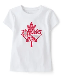 Girls Canada Maple Leaf Graphic Tee