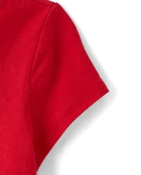 T-shirt graphique nœud papillon Canada pour bébés et petites filles