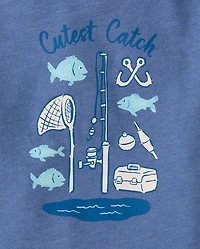 Baby And Toddler Boys Cutest Catch Graphic Tee