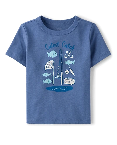 Baby And Toddler Boys Cutest Catch Graphic Tee