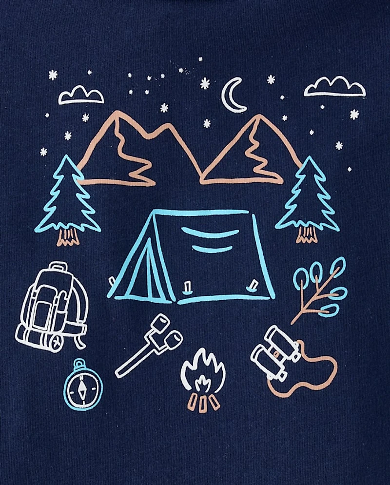 Baby And Toddler Boys Camping Graphic Tee