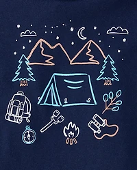 Baby And Toddler Boys Camping Graphic Tee