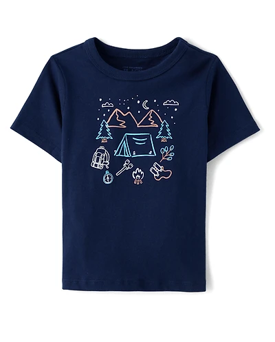 Baby And Toddler Boys Camping Graphic Tee