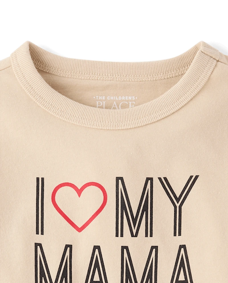 Baby And Toddler Boys Love My Mama Graphic Tee