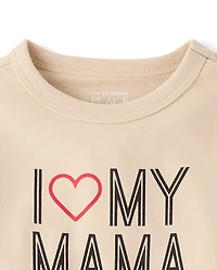 Baby And Toddler Boys Love My Mama Graphic Tee