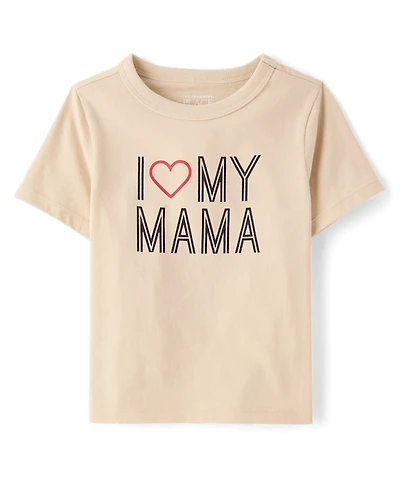 Baby And Toddler Boys Love My Mama Graphic Tee