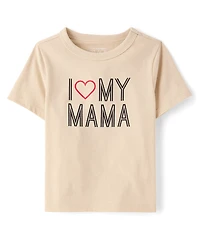 Baby And Toddler Boys Love My Mama Graphic Tee