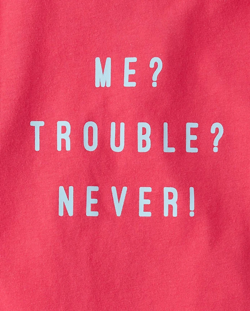 Baby And Toddler Boys Trouble Graphic Tee