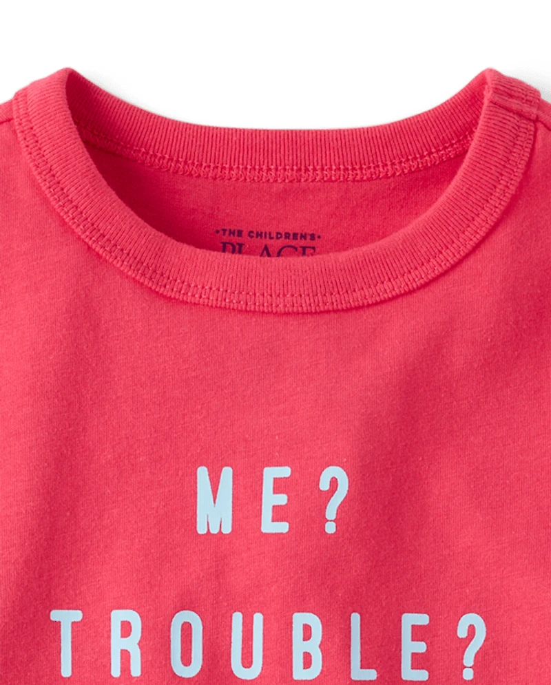 Baby And Toddler Boys Trouble Graphic Tee