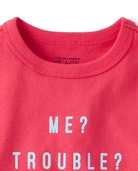 Baby And Toddler Boys Trouble Graphic Tee