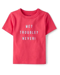 Baby And Toddler Boys Trouble Graphic Tee