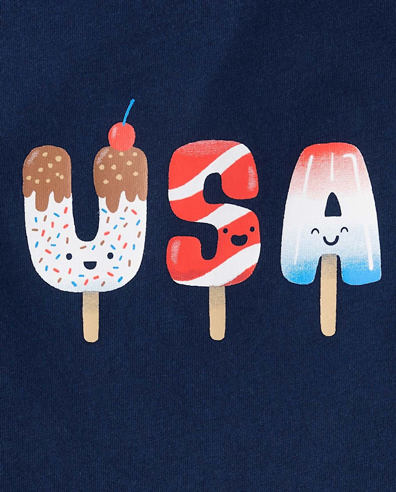 Baby And Toddler Boys USA Popsicle Graphic Tee