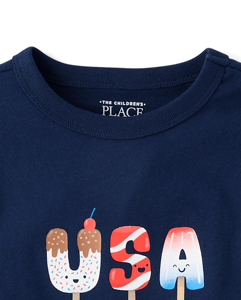Baby And Toddler Boys USA Popsicle Graphic Tee