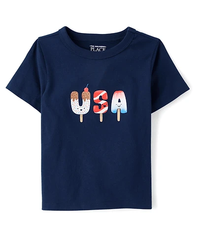 Baby And Toddler Boys USA Popsicle Graphic Tee