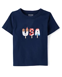 Baby And Toddler Boys USA Popsicle Graphic Tee