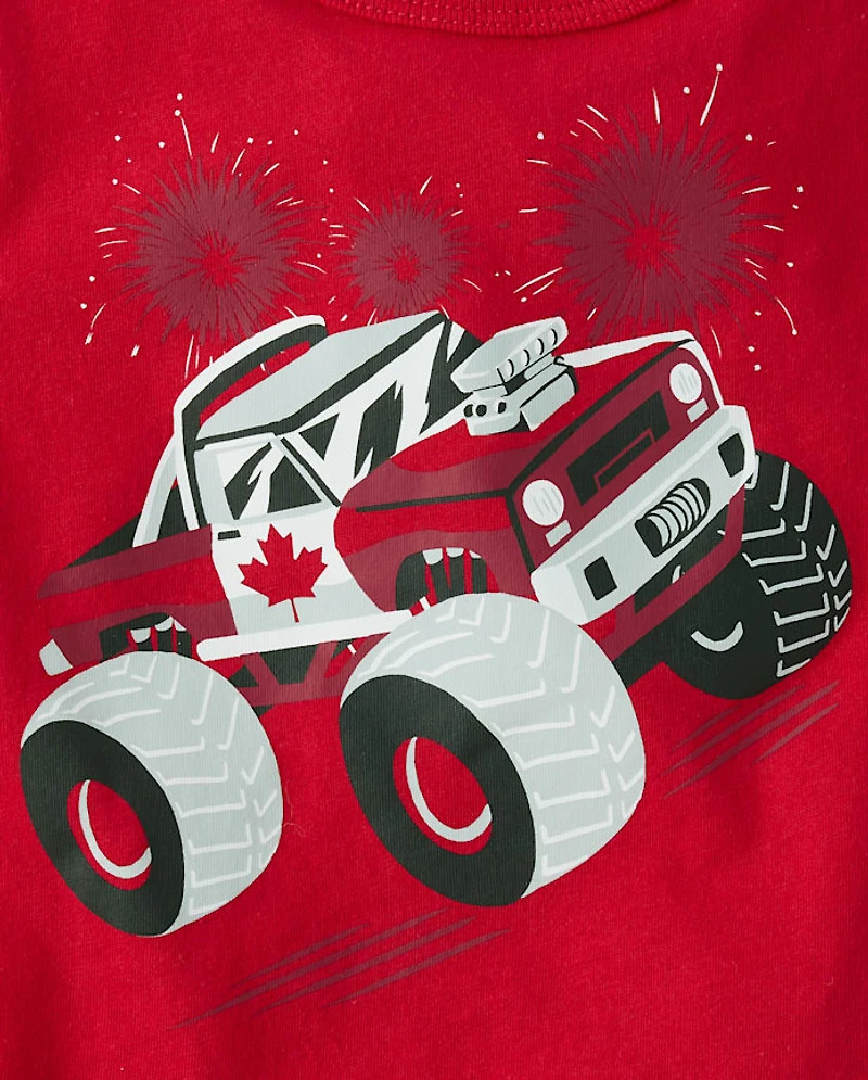 Baby And Toddler Boys Canada Monster Truck Graphic Tee