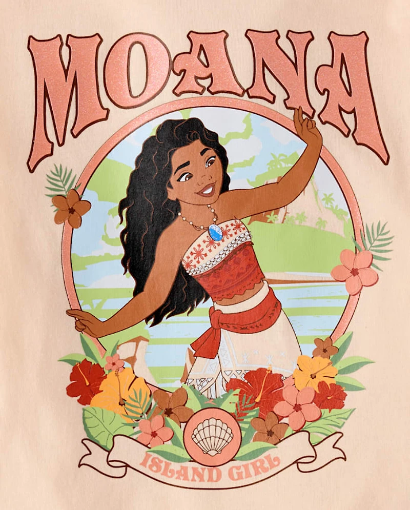 T-shirt graphique floral Moana™ pour filles