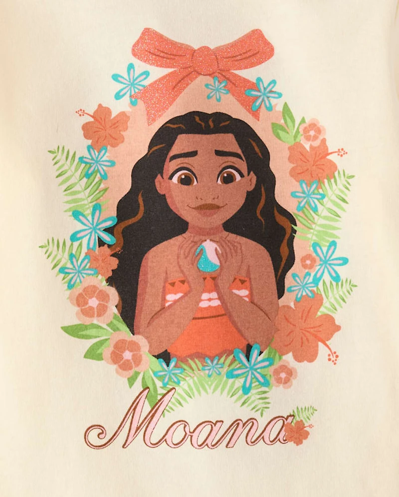 Baby And Toddler Girls Moana™ Bow Graphic Tee