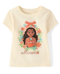 Baby And Toddler Girls Moana™ Bow Graphic Tee