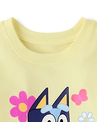 Baby And Toddler Girls Bluey™ Floral Graphic Tee