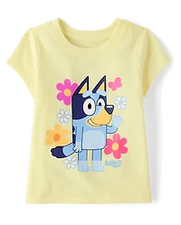 Baby And Toddler Girls Bluey™ Floral Graphic Tee