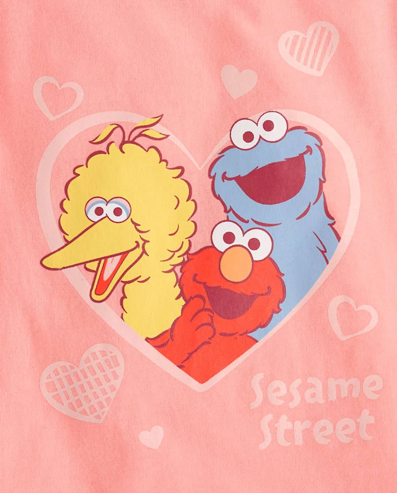 Baby And Toddler Girls Sesame Street® Heart Graphic Tee