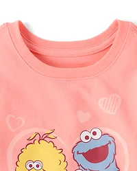 Baby And Toddler Girls Sesame Street® Heart Graphic Tee