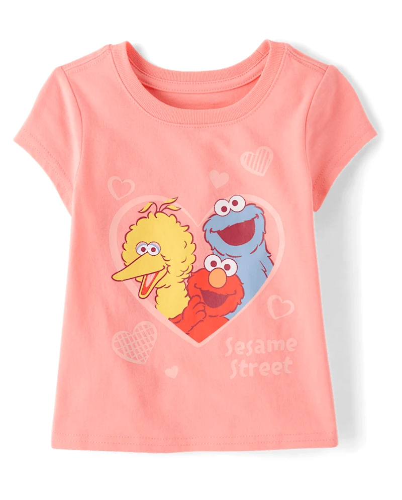T-shirt à motif cœur Sesame Street® pour bébés et petites filles