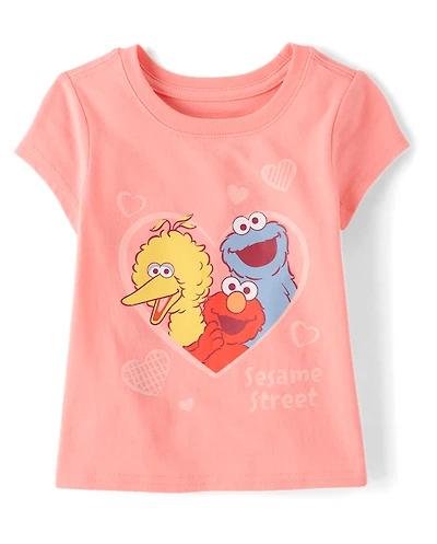 T-shirt à motif cœur Sesame Street® pour bébés et petites filles