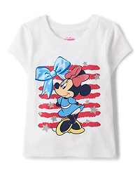 Baby And Toddler Girls Minnie Mouse™ Americana Graphic Tee