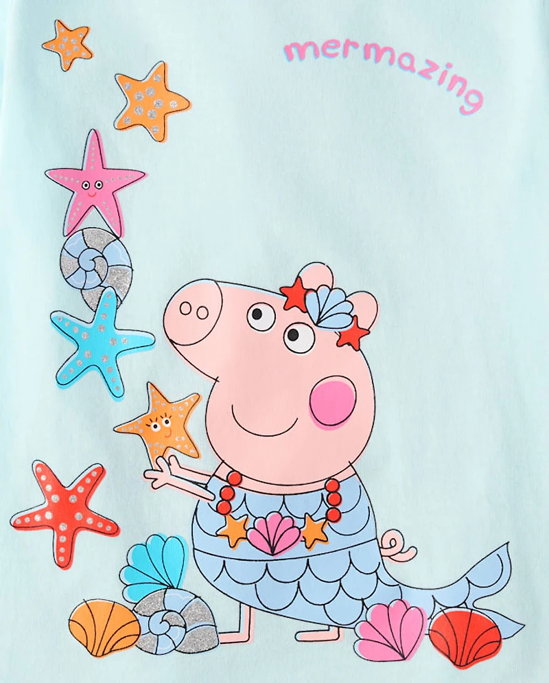 Baby And Toddler Girls Peppa Pig™ Mermaid Graphic Tee