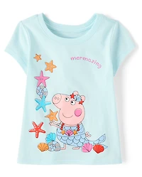 Baby And Toddler Girls Peppa Pig™ Mermaid Graphic Tee