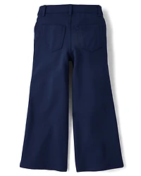 Pantalon large en maille ponte à enfiler pour uniforme de fille