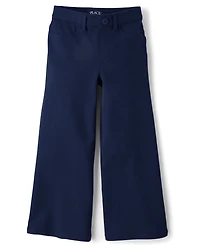 Pantalon large en maille ponte à enfiler pour uniforme de fille
