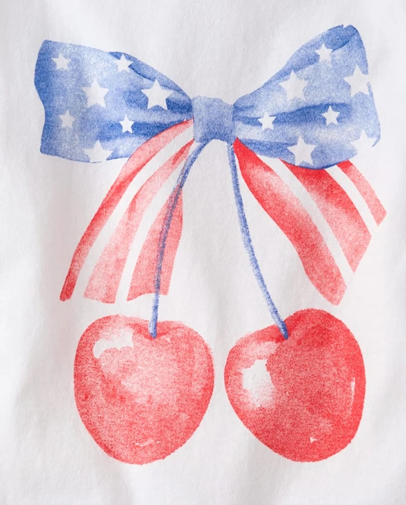 Girls Americana Cherries Graphic Tee