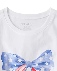 Girls Americana Cherries Graphic Tee